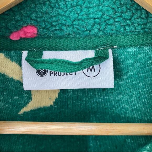 Parks Project UO Exclusive Dancing Shrooms Mushroom Green Fleece Sweatshirt Med - Picture 11 of 11